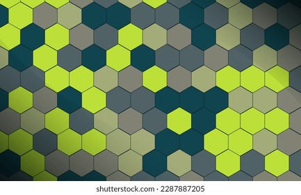Fondo en blanco de forma hexagonal colorida