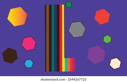 Coloridas Formas hexagonales Imágenes y fondo