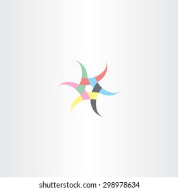 colorful hexagon star design vector symbol sign