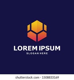 Colorful Hexagonal Abstract Logo Premium