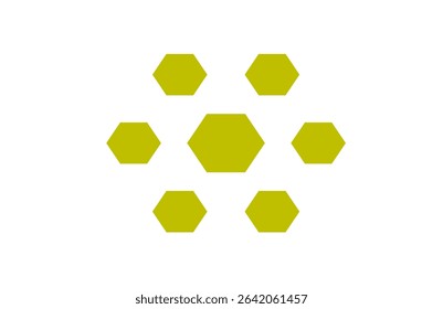 Colorful Hexagonal Circular arrangement illustration 