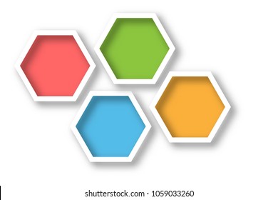 Colorful hexagonal design for free space background as business and presentation template concept. vector illustration.