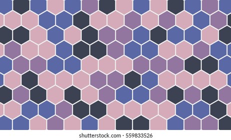 Colorful hexagonal geometric background. Vector design