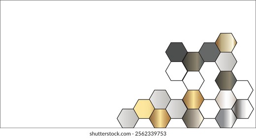 A colorful hexagonal pattern of shelves honeycomb pattern of colorful hexagonal shelves against a two-tone background of teal and pink