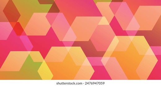 Colorful Hexagonal Technology Pattern Background