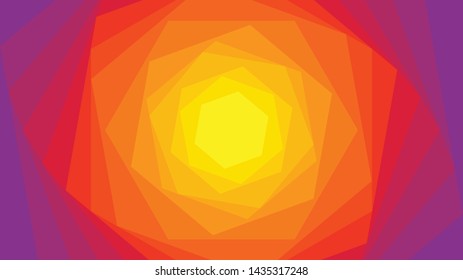 Colorful hexagonal vector pattern on seamless gradient background with retro vintage stars, stylish background.