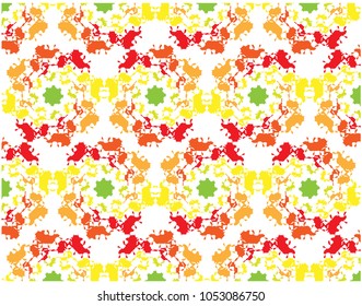 colorful hibiscus flower pattern