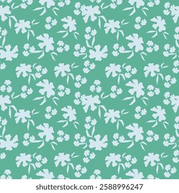 Colorful hibiscus flower with tropical leaf seamless pattern design for summer holidays background