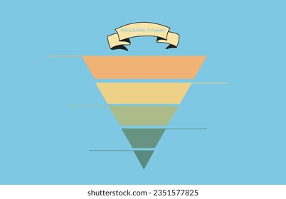 Colorful Hierarchy Pyramid Infographic In 5 colors and 5 steps,with space where you can put your text 