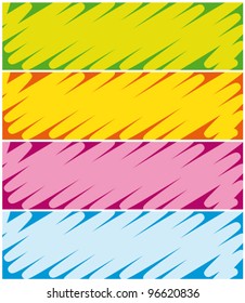 Colorful highlighter banners. Commercial headers collection.