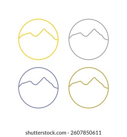 COLORFUL HILLS ADVENTURE TRAVEL SIGN SYMBOL LOGO
