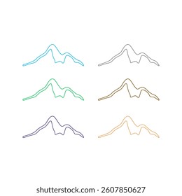 COLORFUL HILLS ADVENTURE TRAVEL SIGN SYMBOL LOGO
