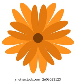   Colorful Hippie Flower Icons.  Rounded and wavy flowers art, colorful, funky and groovy retro style, eps 10