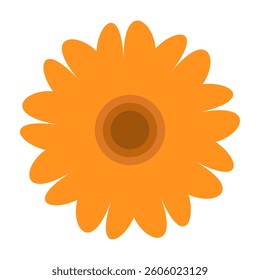   Colorful Hippie Flower Icons.  Rounded and wavy flowers art, colorful, funky and groovy retro style, eps 10