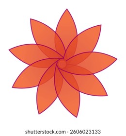   Colorful Hippie Flower Icons.  Rounded and wavy flowers art, colorful, funky and groovy retro style, eps 10