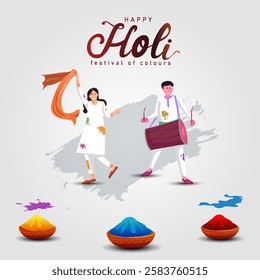 "Colorful Holi Festival Celebration with Vibrant Powder and Festive Spirit"