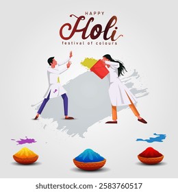 "Colorful Holi Festival Celebration with Vibrant Powder and Festive Spirit"
