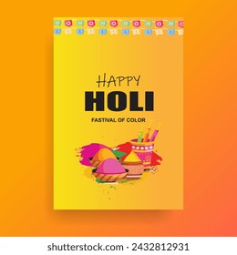 Colorful Holi festival poster designs in Vactor files. Gradient Holi festival celebrates design. Holi party poster. Modern and Colorful Holi festival posters in Vactor files.