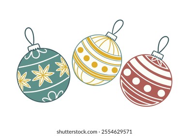 colorful holiday baubles for seasonal decoration