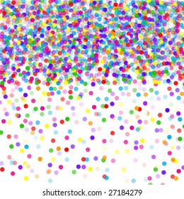 colorful holiday confetti background in vector