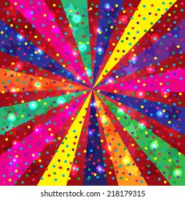Colorful Holidays Background with light and rays