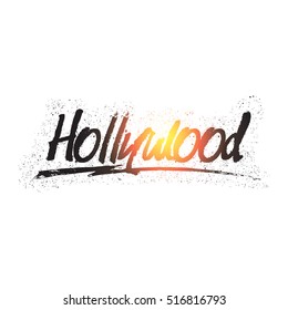 Colorful Hollywood Text Vector