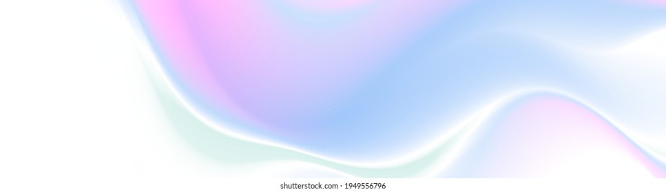Colorful holographic foil abstract liquid waves futuristic background. Vector banner design