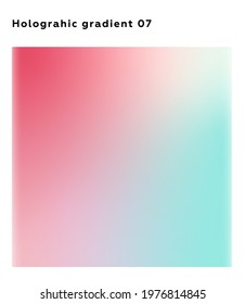 Colorful Holographic gradient. Abstract backgrounds. Modern Vector Illustration. Holographic Fluid with Gradient Mesh. Retro Style. Pearlescent Graphic. Social Media Template.