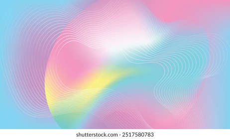Colorful holographic gradient background vector.
