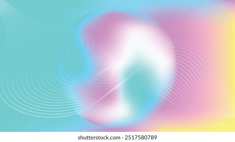 Vetor de fundo de gradiente holográfico colorido.