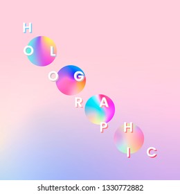 Colorful holographic gradient trend vector