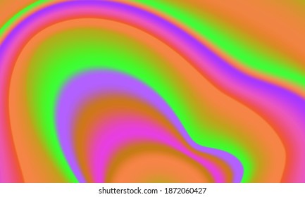 Colorful holographic wave pattern background. Rainbow multicolor holographic gradient fickle vector illustration