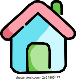 Colorful home icon – ideal for real estate apps, website UI, or creative branding. Simple, modern, and eye-catching house symbol
