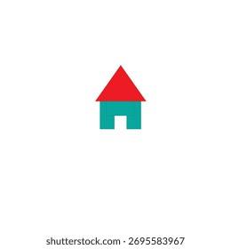 Colorido icono de casa usando Vector