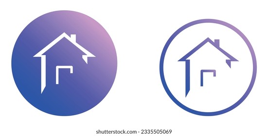 colorful home icon for web and miscellaneous