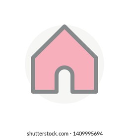 Colorful home vector icon isolated on white background. Home symbol modern, simple, vector, icon for website design, mobile app, ui. Vector Illustration