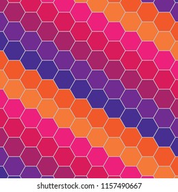 colorful honeycomb pattern- vector illustration