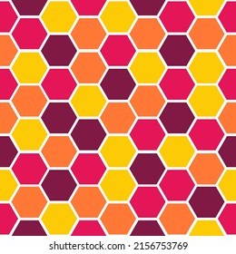 Colorido patrón de abeja sin fisuras con fondo blanco.