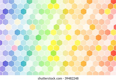 colorful honeycomb texture, pattern. hexagonal vector background