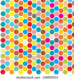 colorful honeycombs pattern,honeycomb.vector illustrator   