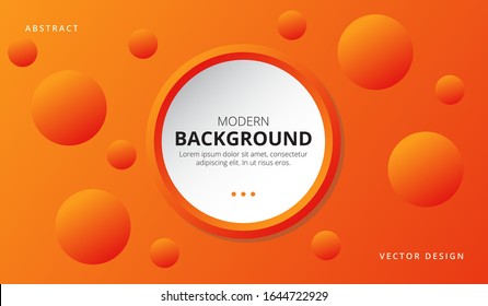 colorful horizontal background poster with wavy shape. blank white circle in the middle for text