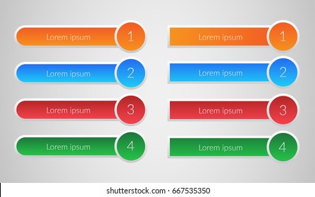 colorful horizontal banner set