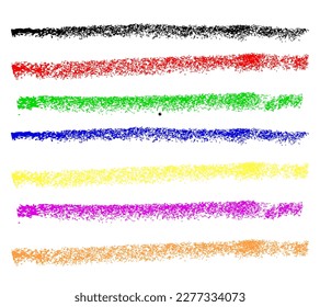 colorful horizontal line crayon for element design

