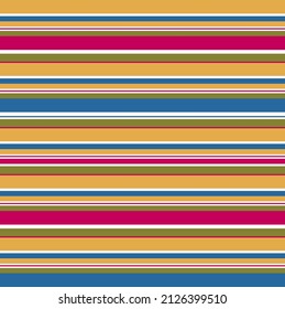 Colorful Horizontal Stripe Pattern Background In Yellow Pink Blue Color