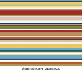 Colorful Horizontal Stripe Pattern Background In Yellow Red Orange Sky Blue Color