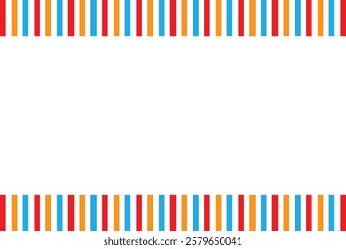 Colorful horizontal striped pattern on white background.