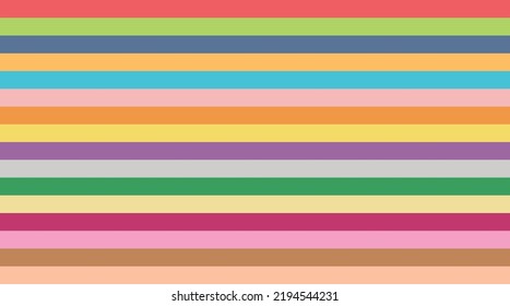 Fondo de franjas horizontales coloridas. Simple ilustración vectorial de colores básicos. Para fondo, fondos de pantalla, espacio de copia, publicaciones en medios sociales, marca, pantallas, impresión de tela y cubierta.