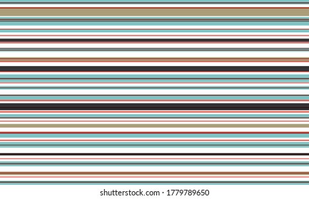 Colorful horizontal stripes lines seamless pattern. Abstract geometric background graphic design. Horizontal lines classic seamless textile print. Fabric fashion pattern.
