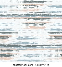 Colorful horizontal stripes seamless vector pattern. Watercolor background.