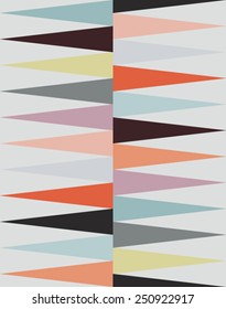 Colorful horizontal triangles pattern - vector illustration